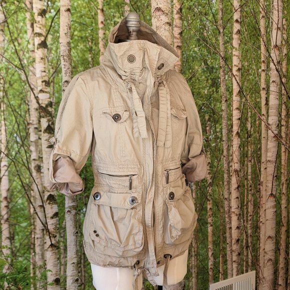 Dollhouse Lightweight Cargo Jacket, khaki / tan - Picture 8 of 12